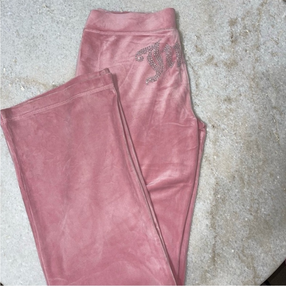 NEW SET PINK JUICY COUTURE EMBELLISHED VELOUR TRACK SET - Picture 10 of 16